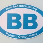 Beach Braces Car Magnet