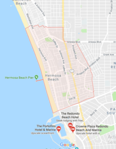 map of hermosa beach 