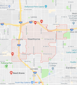 map of hawthorne