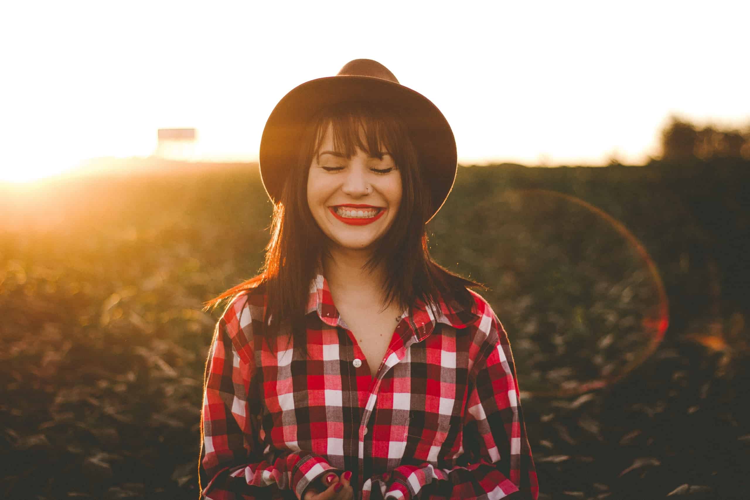 woman smiling