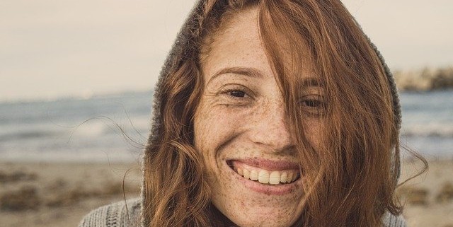 woman on beach