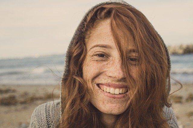 woman on beach