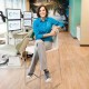 Dr. Patricia J. Panucci seated at her orthodontic office.