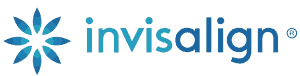 Invisalign logo with white background.