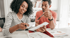 couple doing tax planning